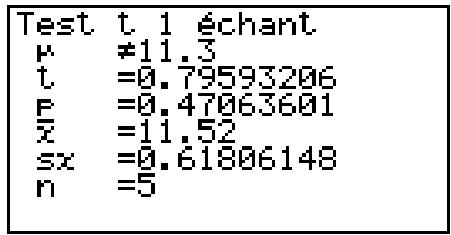 CASIO GRAPH35+EII PYTHON - Test t à 1 échantillon - 2