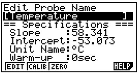 CASIO GRAPH35+EII PYTHON - - To recall the specifications of a Vernier or CMA sensor and configure custom probe settings - 2