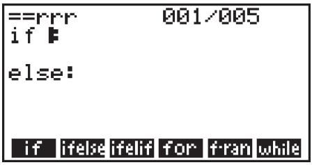 CASIO GRAPH35+EII PYTHON - - Exemple : Pour saisir une instruction if...else - 1