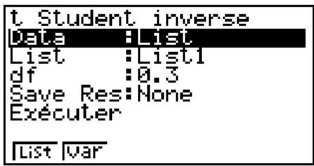 CASIO GRAPH35+EII PYTHON - - Loi t de Student cumulative inverse - 1