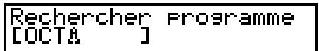 CASIO GRAPH35+EII PYTHON - Exemple Faire une recherche par initiales pour rappeler le programme nommé OCTA - 1
