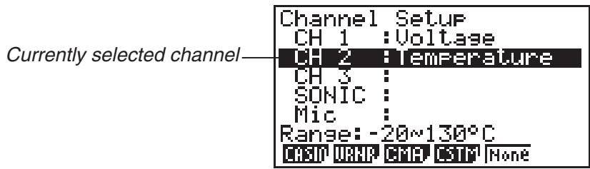 CASIO GRAPH35+EII PYTHON - - To configure Channel Setup settings - 1