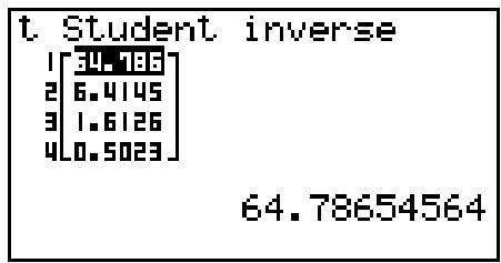 CASIO GRAPH35+EII PYTHON - - Loi t de Student cumulative inverse - 2