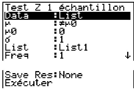 CASIO GRAPH35+EII PYTHON - - Test Z à 1 échantillon - 1