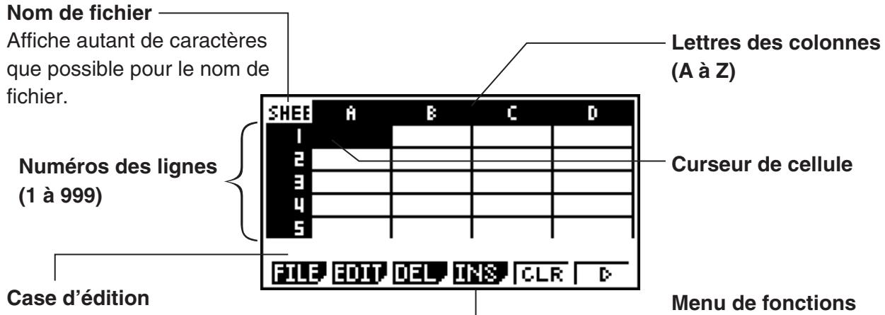 CASIO GRAPH35+EII PYTHON - Notions fondamentales du Tableur et le menu de fonctions - 1