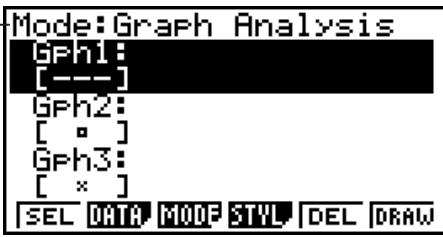 CASIO GRAPH35+EII PYTHON - - To select an analysis mode and draw a graph - 1