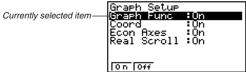 CASIO GRAPH35+EII PYTHON - - To configure Graph Setup settings - 1