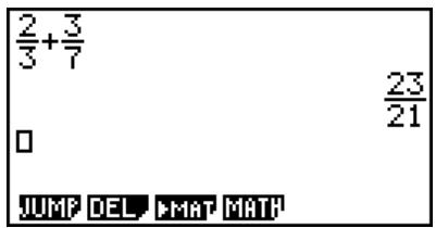 CASIO GRAPH35+EII PYTHON - ■ Affichage des résultats de calculs en mode d'écriture mathématique - 1