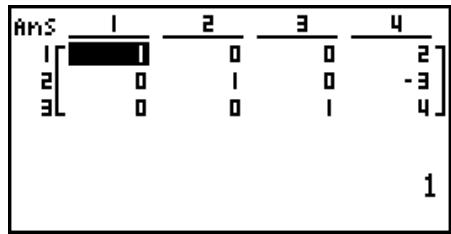 CASIO GRAPH35+EII PYTHON - - Forme échelonnée réduite par rapport aux lignes - 1