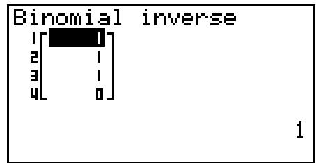 CASIO GRAPH35+EII PYTHON - - Loi binomialie cumulative inverse - 2