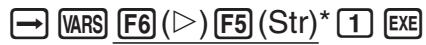CASIO GRAPH35+EII PYTHON - Exemple Affector la chaîne « ABC » à Str1 et puis afficher la variable Str1 - 1