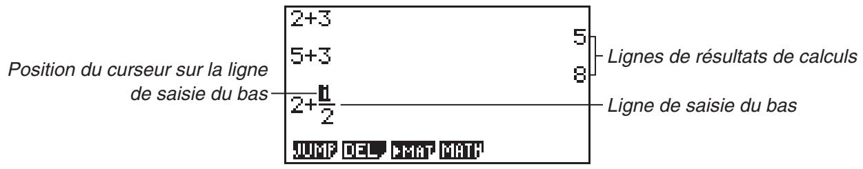 CASIO GRAPH35+EII PYTHON - ■ Copie d'un résultat de calcul dans l'histoire - 1