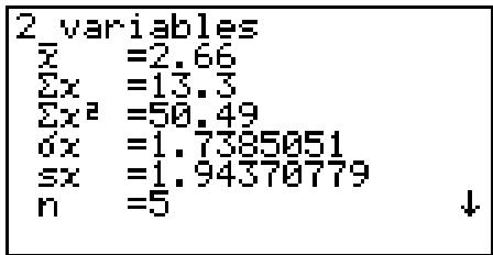 CASIO GRAPH35+EII PYTHON - - Calculus statistiques et de régression avec des variables appariées - 2