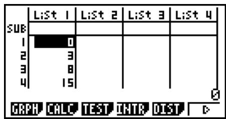 CASIO GRAPH35+EII PYTHON - ■ Introduction de calculs scientifiques dans une liste - 3
