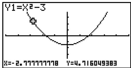 CASIO GRAPH35+EII PYTHON - Lecture des coordonnées de points sur une ligne de graphe - 1