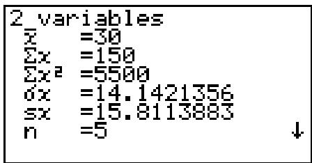 CASIO GRAPH35+EII PYTHON - Calculs statistiques à variable double - 1