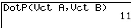 CASIO GRAPH35+EII PYTHON - Example Pour déterminer le produitscalaire des deux vecteurs ci-dessous - 1