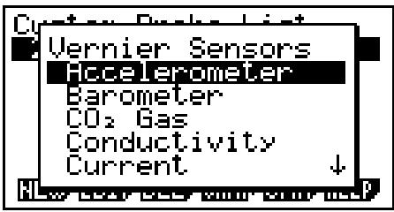 CASIO GRAPH35+EII PYTHON - - To recall the specifications of a Vernier or CMA sensor and configure custom probe settings - 1