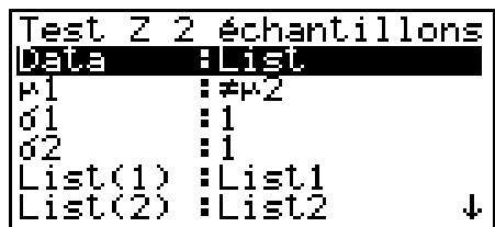CASIO GRAPH35+EII PYTHON - - Test Z à 2 échantillons - 1