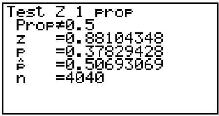 CASIO GRAPH35+EII PYTHON - - Test Z à 1 proportion - 2