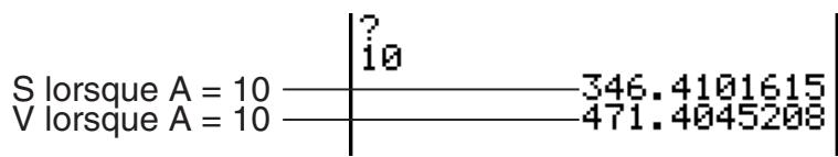 CASIO GRAPH35+EII PYTHON - Calculer l'aire (cm^2) et le volume (cm^3) de trois octaèdres réguliers dont les côtés mesurent 7, 10 et 15 cm - 3