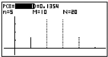 CASIO GRAPH35+EII PYTHON - Distribution Hypergéométrie - 2