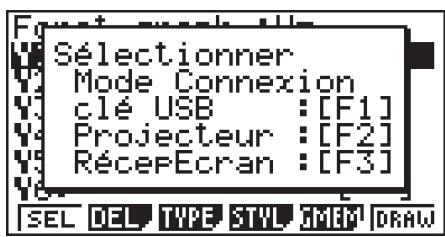 CASIO GRAPH35+EII PYTHON - Écran de sélection du mode de connexion - 1