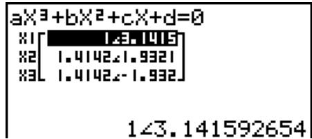 CASIO GRAPH35+EII PYTHON - Exemple Pour résoudre l'équation cubique (unité d'angle = Rad) - 5