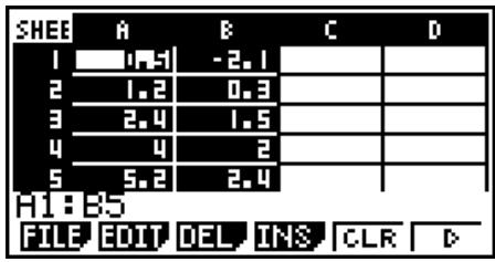 CASIO GRAPH35+EII PYTHON - - Saisie des données et tracage d'un graphe statistique (diagramme de dispersion) - 1