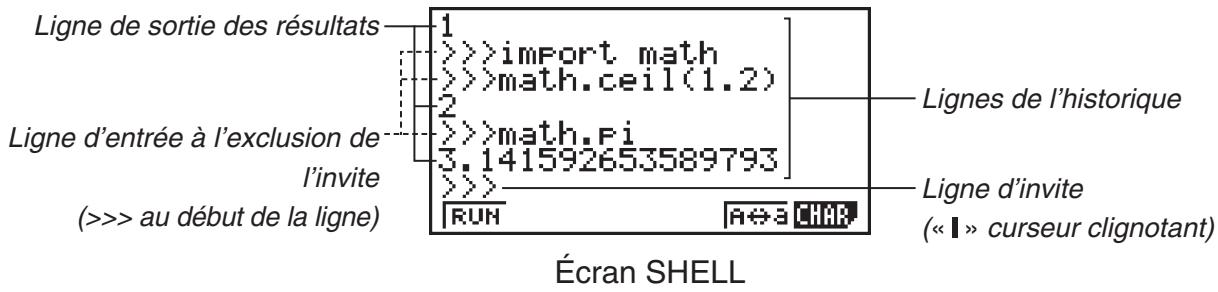 CASIO GRAPH35+EII PYTHON - Utilisation du SHELL - 1