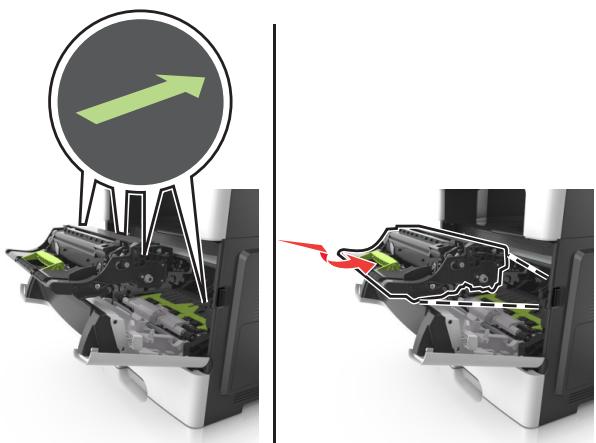 LEXMARK MX617DE - Bourrage papier derrière la porte avant - 8