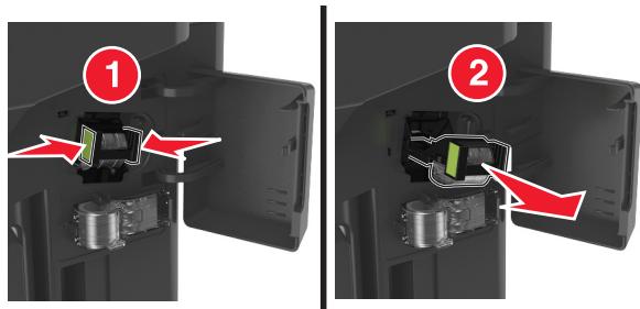 LEXMARK MX617DE - Bourrage d'agrafes dans l'unité de finition - 2