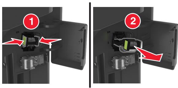 LEXMARK MX617DE - Remplacement de la cartouche d'agrafes - 2
