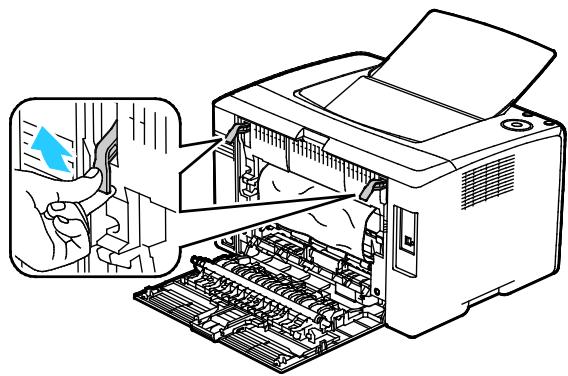 XEROX 6020V - Élimination des incidents papier à l'arrière de l'imprimante - 2