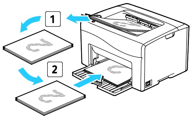 XEROX 6020V - Chargement du papier pour l'impression recto verso manuelle - 2