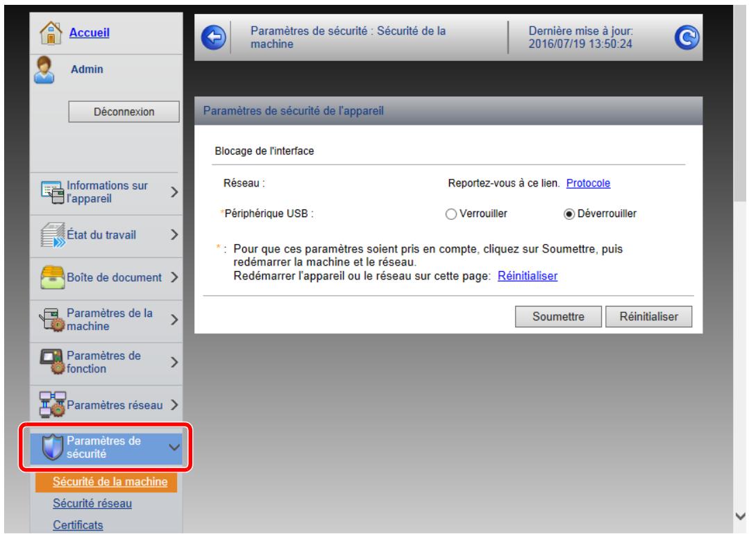 KYOCERA ECOSYS P2235DW - Configurer les paramètres de sécurité. - 1