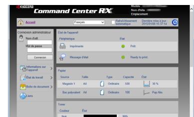 KYOCERA ECOSYS P2235DW - Effectuer des opérations à distance (command center RX) - 1