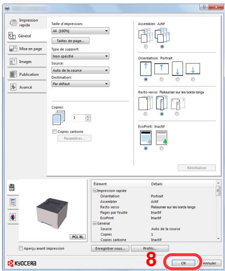 KYOCERA ECOSYS P2235DW - Enregistrer le format de papier. - 3