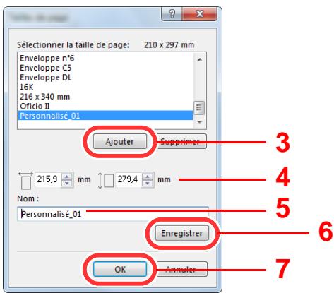 KYOCERA ECOSYS P2235DW - Enregistrer le format de papier. - 2
