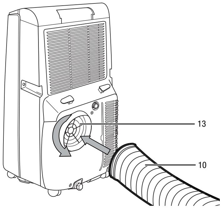 TROTEC PAC 3500 - Raccorder le tuyau d'évacuation - 2