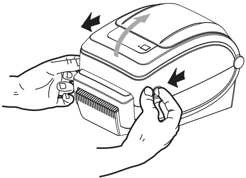 ZEBRA GX430T - Chargement de papier avec l'option Coupe - 1
