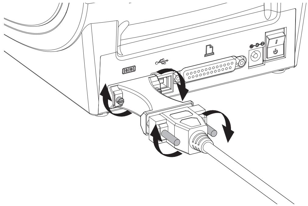 ZEBRA GX430T - KDU et imprimante Série G — Installation de l'adaptateur de port série - 2