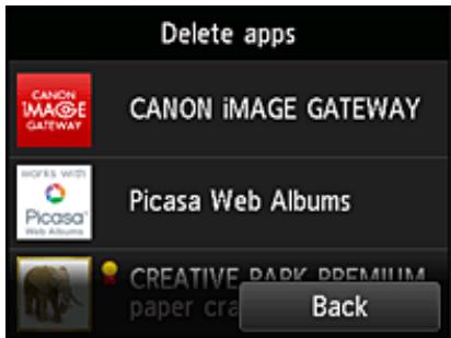 CANON LBP 6600 - From the apps list, select the app that you want to delete - 1