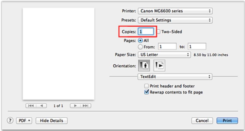 CANON LBP 6600 - Specify the number of copies to be printed - 1