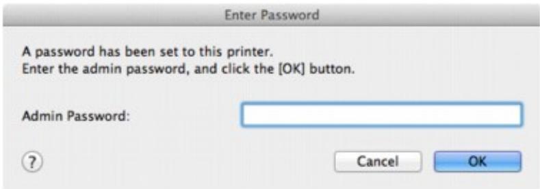 CANON LBP 6600 - The Enter Password Screen Is Displayed During Setup - 1