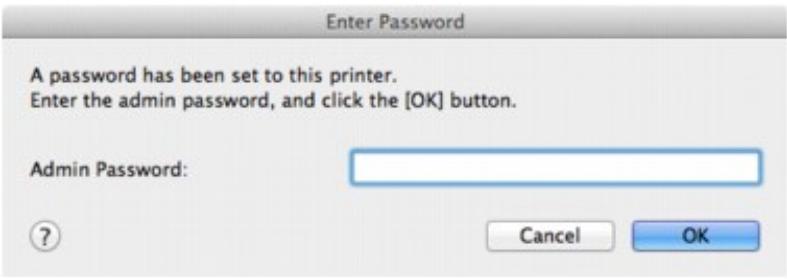 CANON LBP 6600 - Enter Password Screen - 1