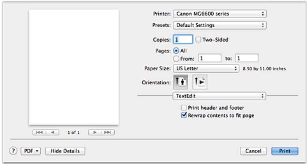 CANON LBP 6600 - Print Dialog - 1