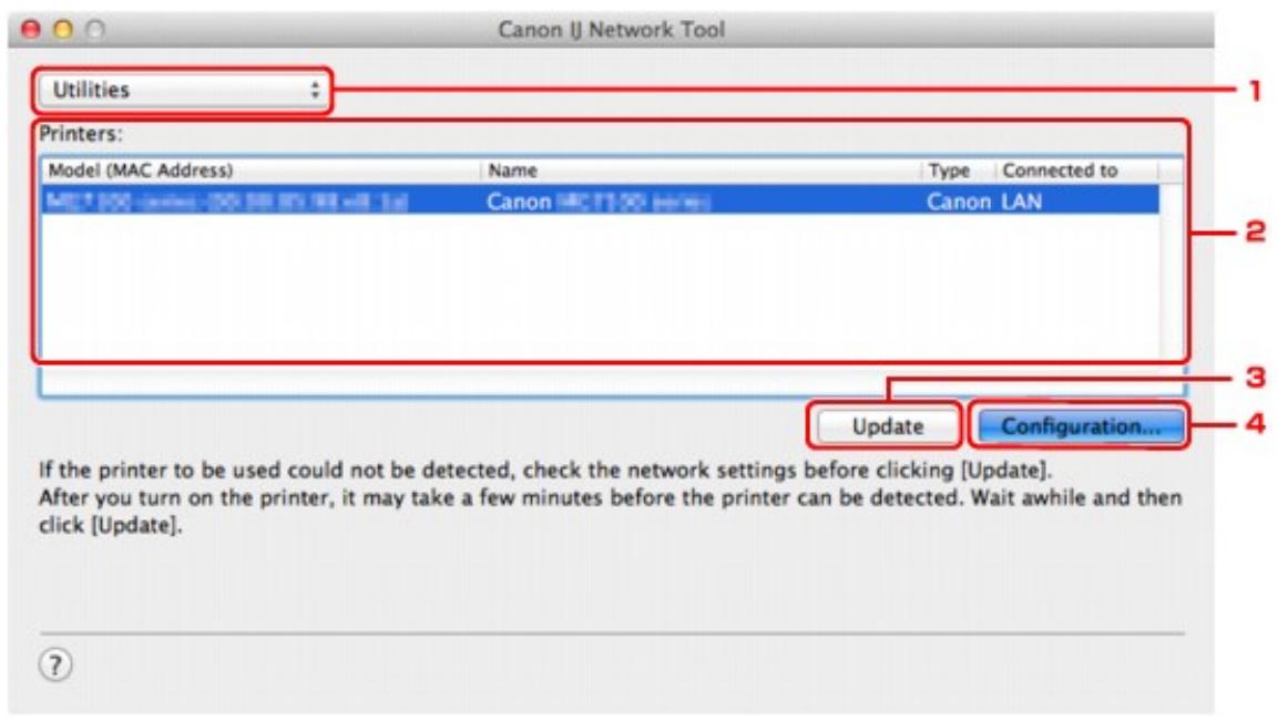 CANON LBP 6600 - Canon IJ Network Tool Screen - 1