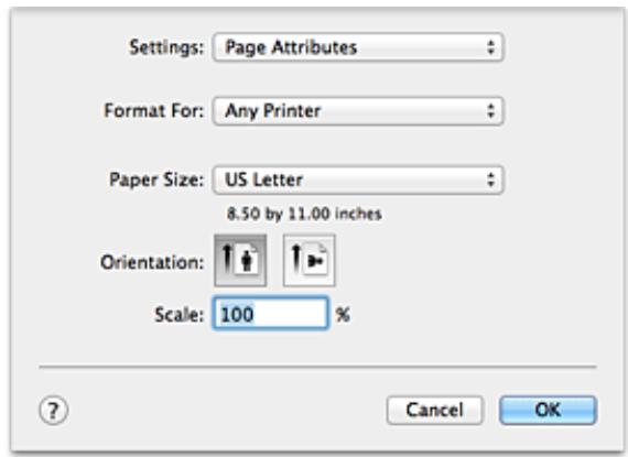 CANON LBP 6600 - Page Setup Dialog - 1