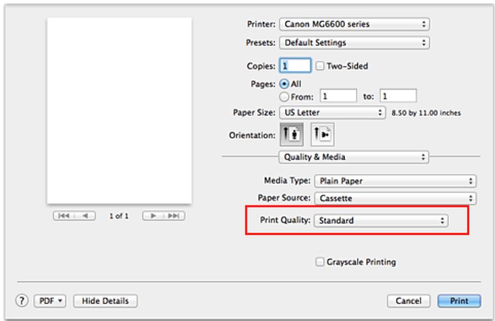 CANON LBP 6600 - Select the print quality - 1